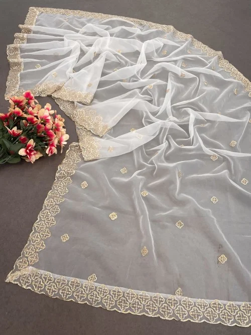 Dyeable Organza Dupatta